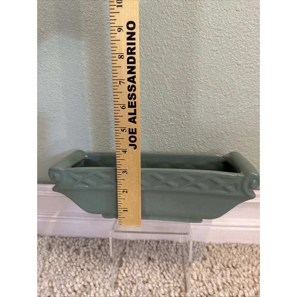 Vintage Abingdon Green Art Pottery Art Deco Style Planter